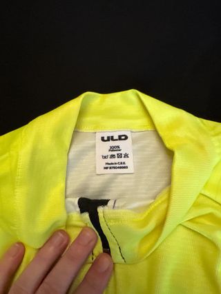 Maillot Ciclismo ULD Amarillo y Negro