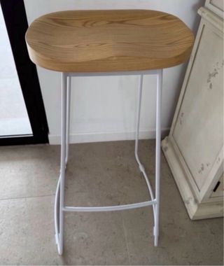 Taburete madera y metal