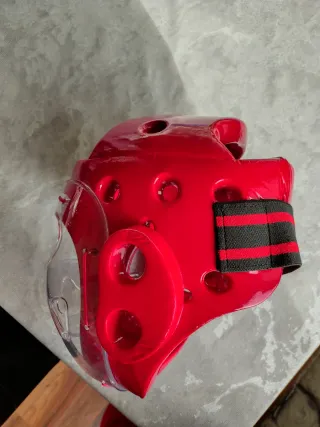 Casco Taekwondo Talla M Junior Rojo