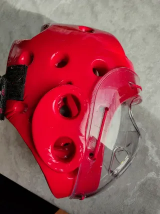 Casco Taekwondo Talla M Junior Rojo