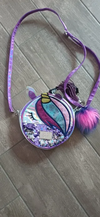Borsa bambina unicorno glitterata