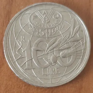 Moneta FAO 100 Lire 1945-1995 Accetto offerte