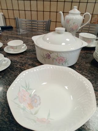 Vajilla Pontesa Porcelana Flores