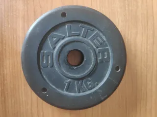 4 Discos Goma Salter 1kg para Mancuernas y Barra