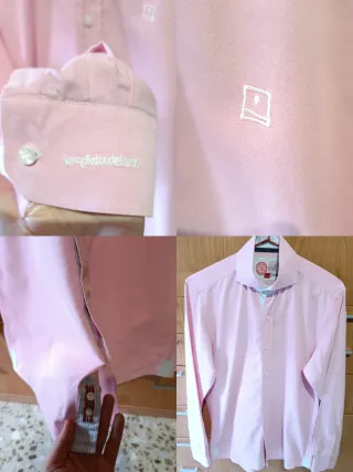 2 Camisas Hombre Marca PDH Rosa Talla 39