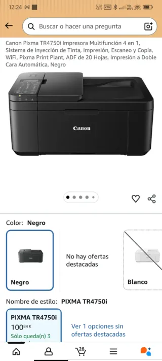 Impresora Canon 4750i Doble Cara.WiFi. No envío