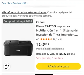 Impresora Canon 4750i Doble Cara.WiFi. No envío