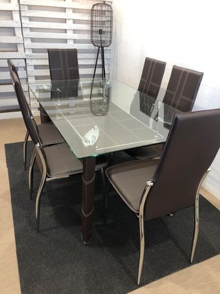 Mesa comedor de lujo con 6 sillas - ENTREGA GRATIS