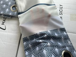 2 Tende Dalila 140x275 Semi Filtrante Blu/Grigio