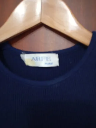 Vestido punto azul talla S