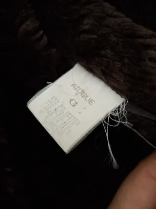 Chaqueta marrón efecto ante forrada