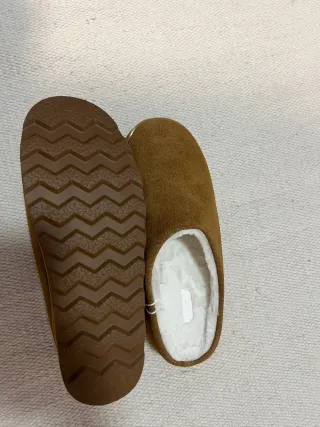 Zueco serraje piel marrón