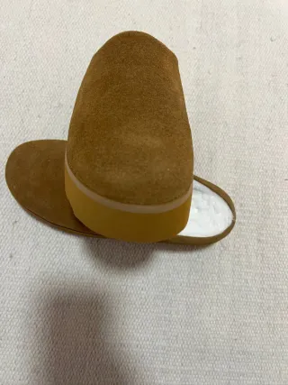 Zueco serraje piel marrón