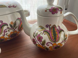 Juego Vajilla Boch Vintage Flores Cerámica