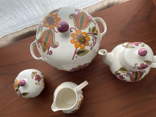 Juego Vajilla Boch Vintage Flores Cerámica