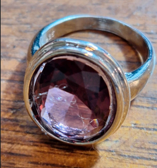 Anello Argento e Ametista Ovale