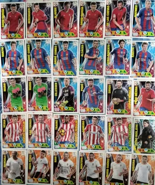 Lote de 128 cromos de fútbol ADRENALYN XL 2016,17