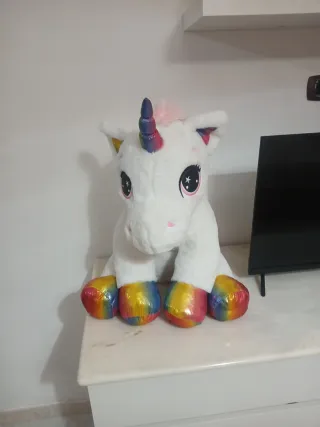 Peluche unicorno bianco come nuovo
