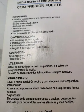 Medias compresion Caballero Farmalastic Talla E-G