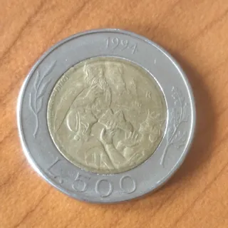 Moneta 500 Lire 1944 Terra Ospitale