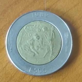 Moneta 500 Lire 1944 Terra Ospitale
