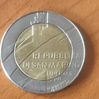 Moneta 500 Lire 1944 Terra Ospitale