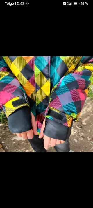 Chaquetón cuadros multicolor