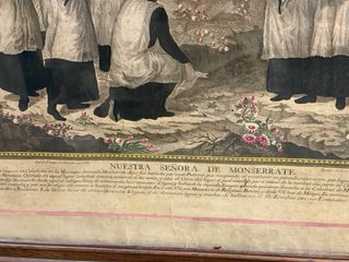 Lámina Antigua: Nuestra Señora de Monserrate 1791