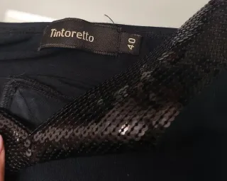 Top negro lentejuelas tirantes