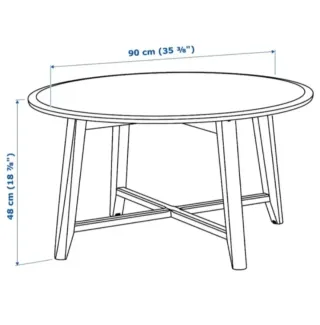 Mesa de centro blanca KRAGSTA