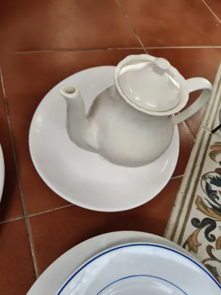 Lote Vajillas Porcelana Blanca