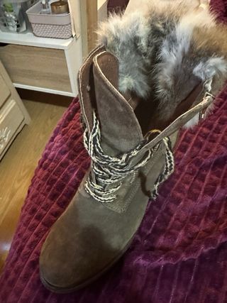Botines piel con pelo T40