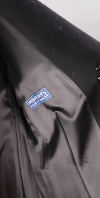 Gabardina Larga Burberry Negra Mujer