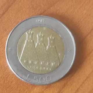 Moneta 500 Lire 1987