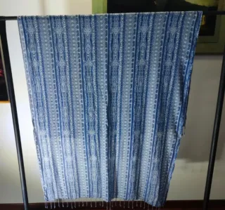 Sciarpa donna blu e bianca