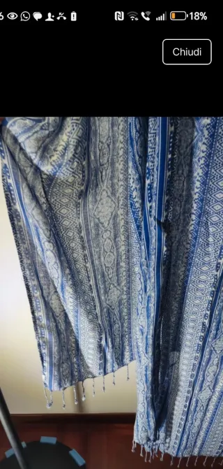 Sciarpa donna blu e bianca