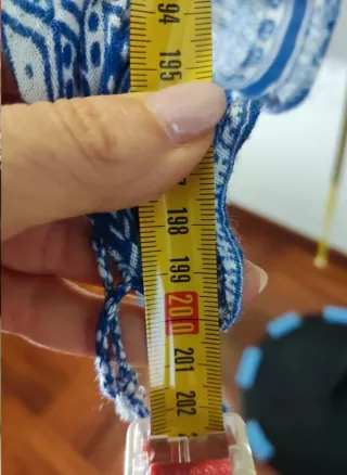 Sciarpa donna blu e bianca