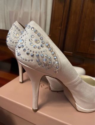 Zapatos de Novia Pura Lopez Blancos