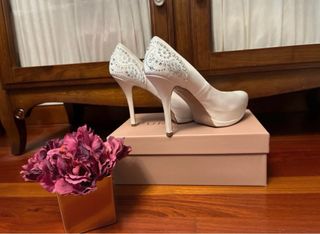 Zapatos de Novia Pura Lopez Blancos