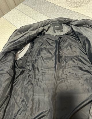 Abrigo acolchado gris Zara Talla XL Nueva