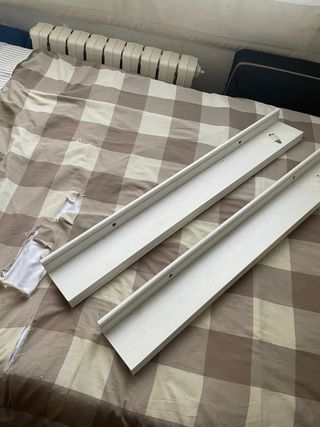 2 Baldas Blancas Ikea / Listones KNOPPÄNG Madera