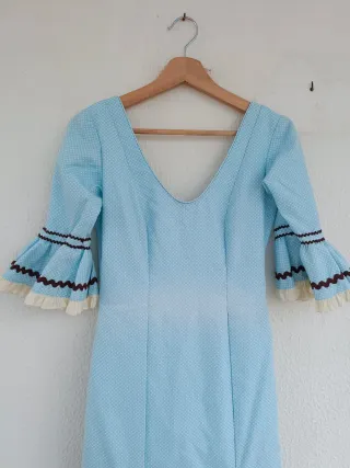Traje Flamenca Talla 36 Azul