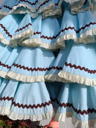 Traje Flamenca Talla 36 Azul