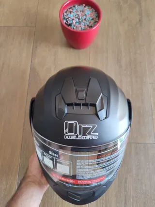 Casco Moto Modular Talla M Negro Unisex