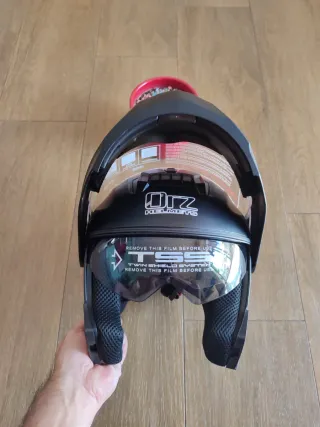 Casco Moto Modular Talla M Negro Unisex