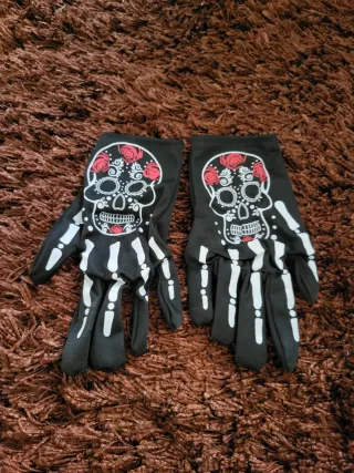 Vestido Catrina Esqueleto Negro y Rojo