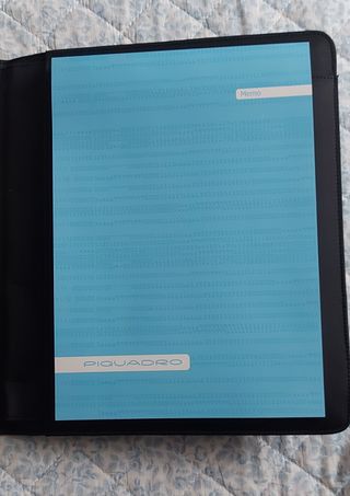 Porta blocco Piquadro pelle/tessuto nero