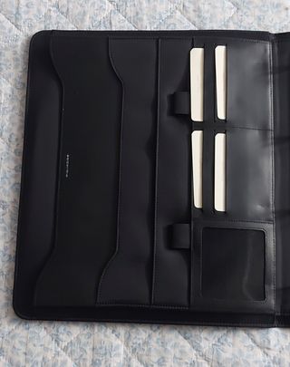 Porta blocco Piquadro pelle/tessuto nero