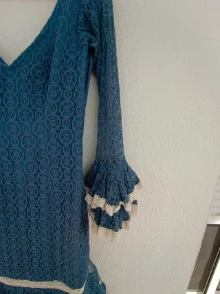 Traje Flamenca Talla 36 Azul