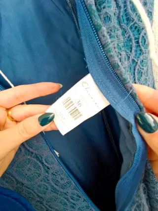 Traje Flamenca Talla 36 Azul